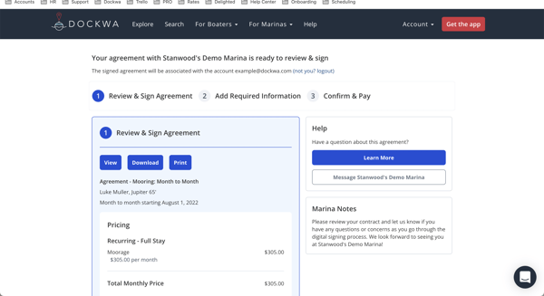 boater contract 5 